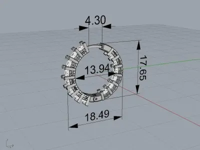 Luxury diamond earrings 3D print model