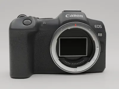 Cannon camera Low-poly 3D model