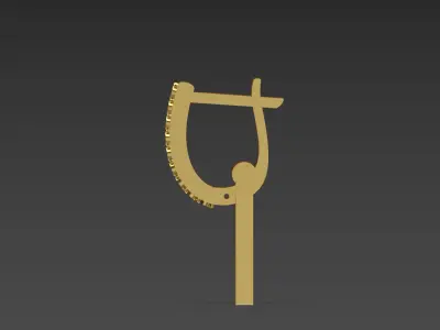 gold earring ge0037 3D print model