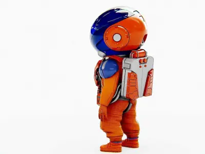 TOON ASTRONAUT B-K Rigged for Unreal Engine - Unity - MIXAMO  3D model
