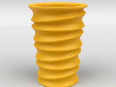 Swizzle Planter 3D model