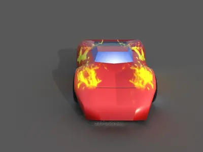 SPORTS COUPE CAR Low-poly 3D model