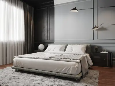 Bedroom interior scenes 3D model order