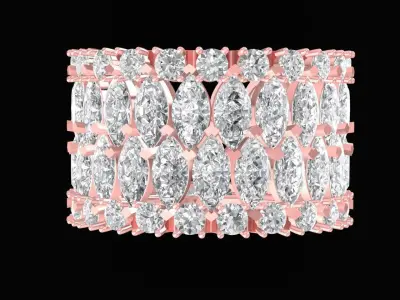 Luxury Marquise Diamond Eternity Ring 2642 3D print model