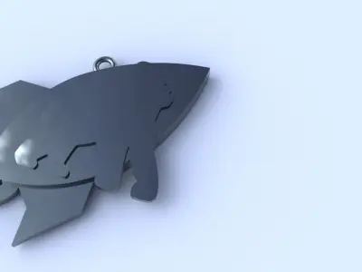 Ape Rocketship Pendant Gold Silver Platinum Jewelry 3D print model