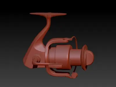 Spinning Fishing Reel Necklace Charm Nautical Jewelry 3D print model