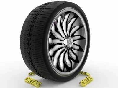 ORTAS CAR WHEEL RIM 111-112 GAME READY WHEEL 3D Model Pack