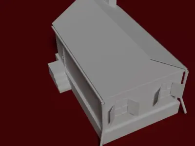 Little house Low-poly 3D model