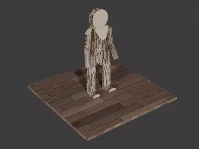 Basic Stickman A Man Made From Sticks Free low-poly 3D model