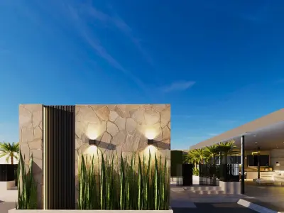 POOL AND BBQ 3D model