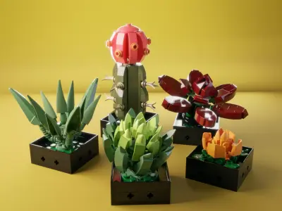 Lego Succulents 3D model