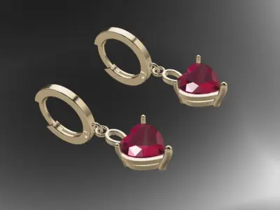 Heart Earring 3D print model purchase