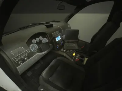 Police Vehicle Modular Low-poly 3D model