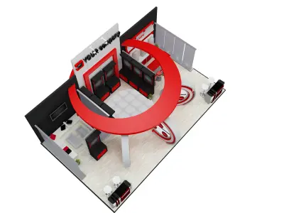 Booth Exhibition Stand a512  3D model