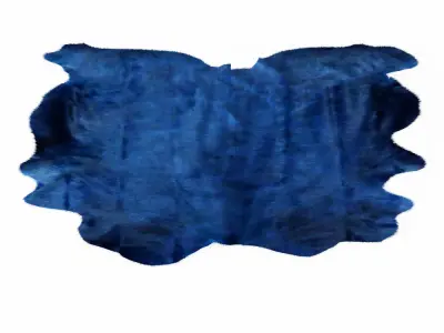 Blue Cowhide Rug 3D model