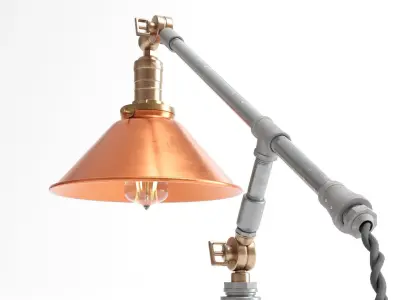 Industrial Copper Tube Lamp 3D model