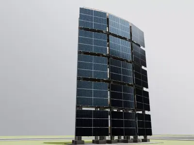 Solar Concrete Tower Type-2 3D model