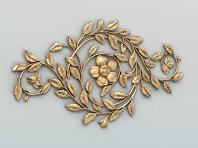 Carved decor central 039 3D model