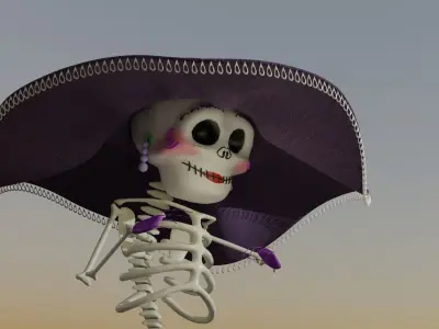 Catrina Mexicana la catrina garbancera 3D MODEL 3D model
