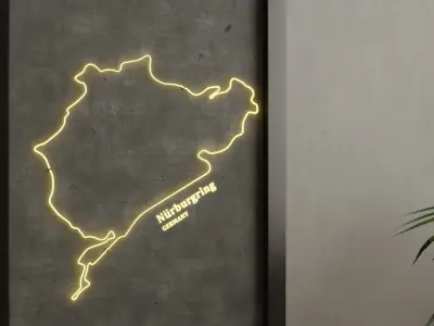 Neon 3D Model 16 - Race Track 1 - Nurburgring 3D model