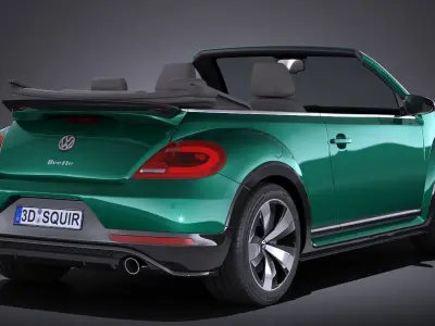 Volkswagen Beetle Cabrio 2017 3D model