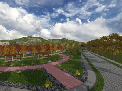 Park Landscape Garden  3D print model