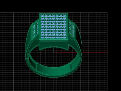 Print Ready STL 3DM  Gents Rings Diamond Men Ring  3D print model 107
