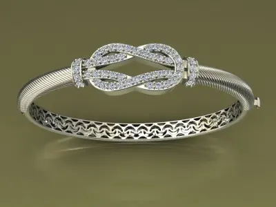 Bracelet Diamond Bangle 3D print model