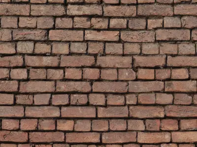 Old Red Brick Wall Texture