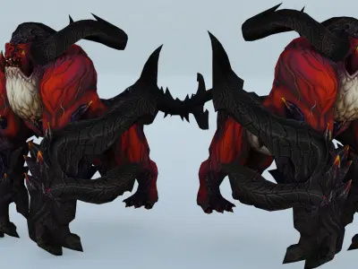 Fire Gorilla Monster 3D model