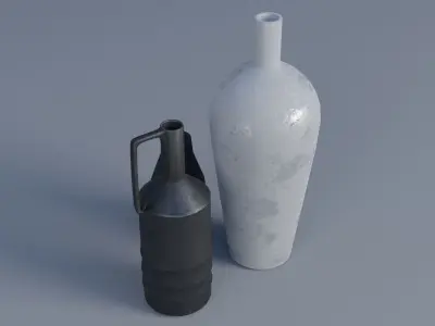 VASE flower Low-poly 3D model