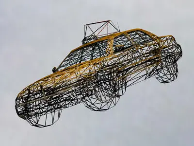 American Taxi Low-poly 3D model