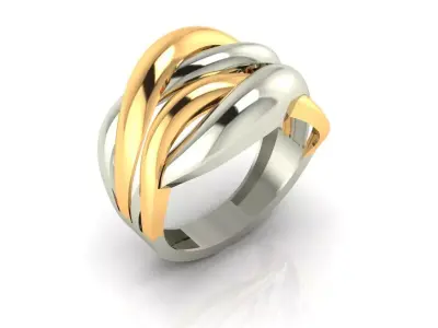 Free Two-Tone Modern Ring Free 3D print model