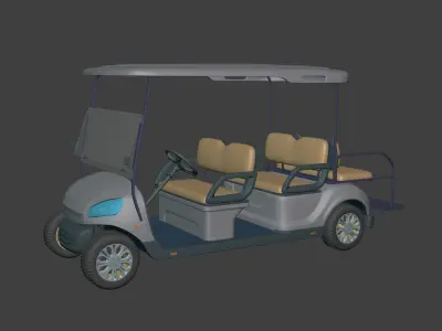 Generic Large Golf Cart -- Electric Sport Vehicle -- Club Car 3D model