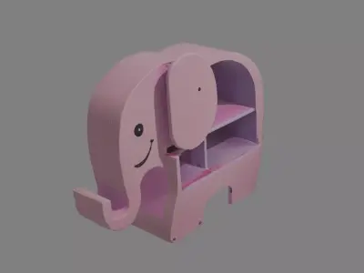 Fantasy Kids Bed  Castle Style 3D model