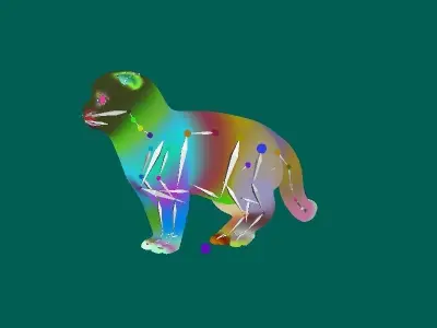 Orange Scottish Fold Cat 3D model