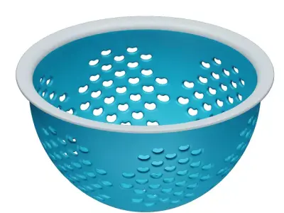 Plastic Vegetable Colander 3D model