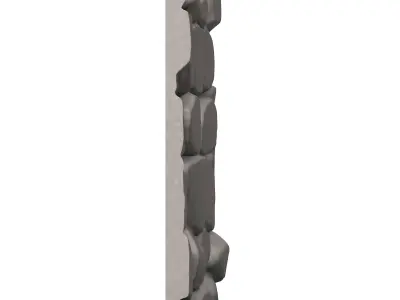 High Erosion Stone Wall Module 3D print model