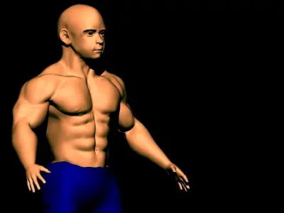 BOY BODYBUILDER  Low-poly 3D model