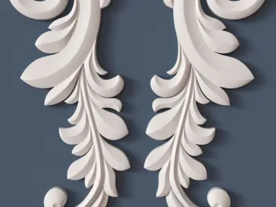 Decorative Scroll 3D model purchase