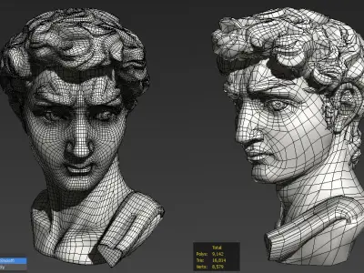 David Low-poly 3D model