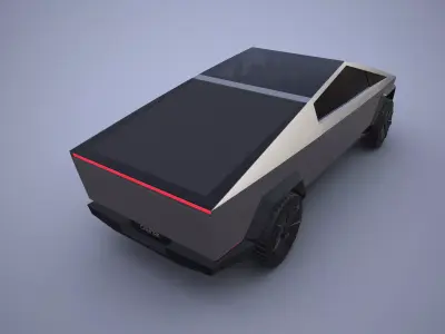 Tesla Cybertruck Free low-poly 3D model