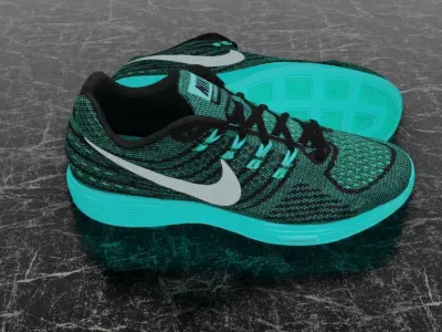 NIKE LUNAR TEMPO 2 3D SHOES -TURQUOISE Low-poly 3D model