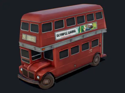 Forsaken London Bus Low-poly 3D model