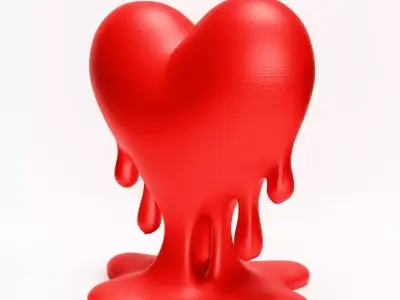 Drip Heart toy 3D print model