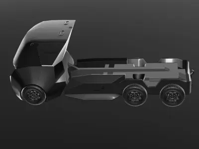 A Truck model 8 concept Low-poly 3D model