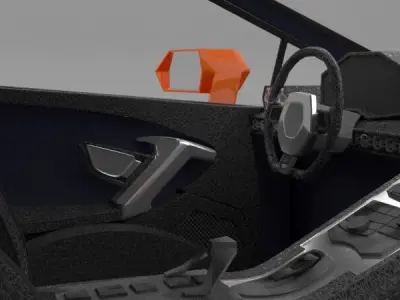 sport car rigged 3D model