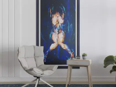 Decor Wall Frame Abstract Art Low-poly 3D model