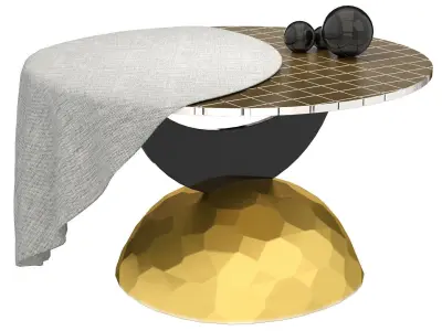 Half Moon Coffee Table 3D model