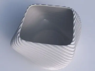 Bowl helix with bent extruded lines 2 3D print model